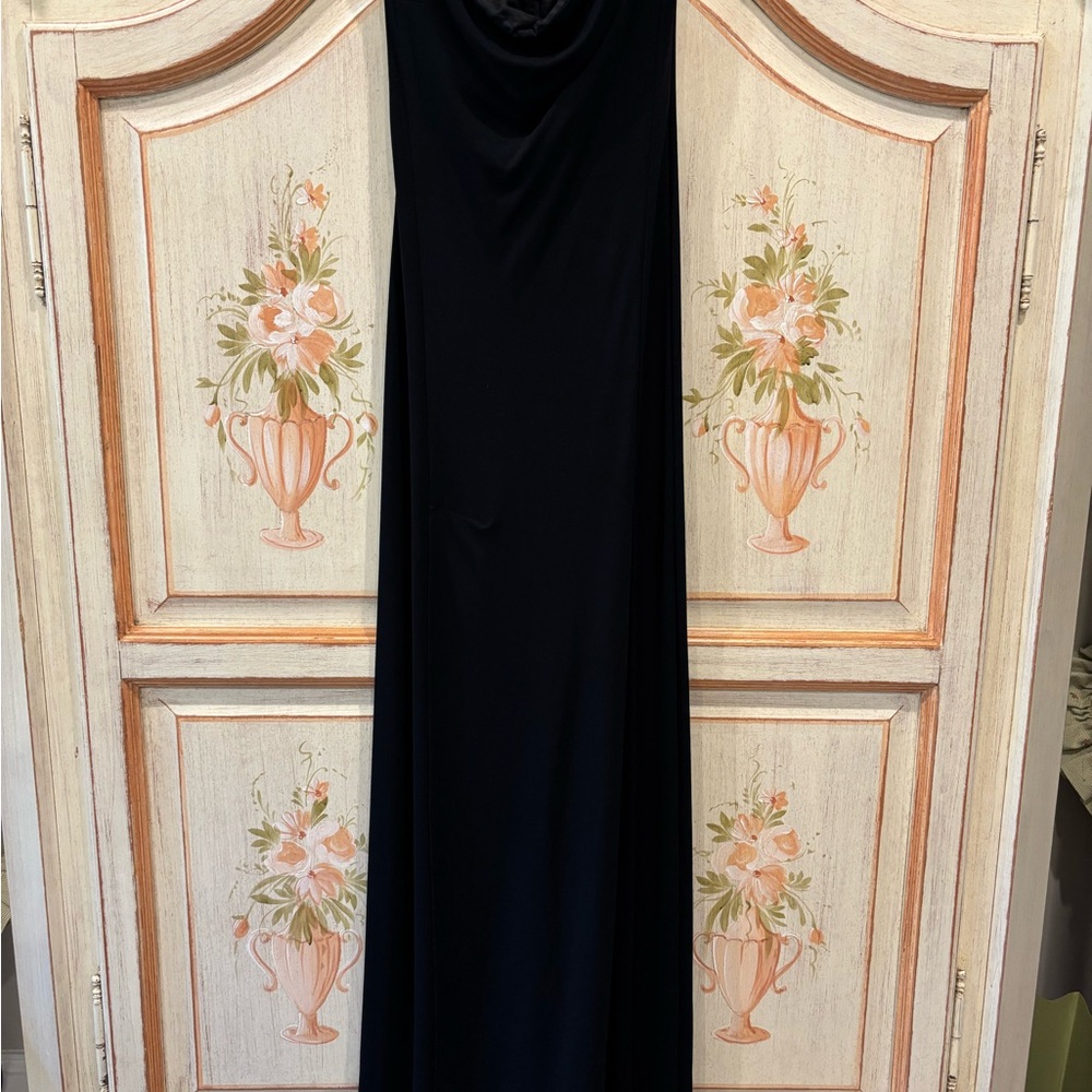 BCBG Black Maxi strapless Dress gown Y2K vintage